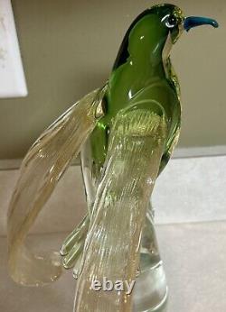 VTG Formia Stufio EMPEROR OF GERMANY Birds of Paradise Glass Sculpture #4883