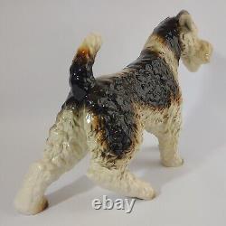 Vintage 1 Foot Tall Goebel Fox Terrier Dog Figure, Porcelain, From West Germany