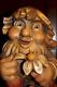 Vintage 10 Wooden Hand Carved Gnome Dwarf Midget Munchkin Statue Figurine Gift
