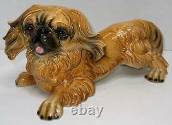 Vintage 12 Goebel Pekingese Playful Puppy Large Dog Figurine West Germany