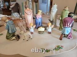 Vintage 12 Piece Goebel Hummel Nativity Porcelain Figurines Germany