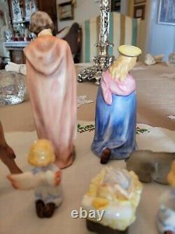 Vintage 12 Piece Goebel Hummel Nativity Porcelain Figurines Germany