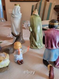 Vintage 12 Piece Goebel Hummel Nativity Porcelain Figurines Germany