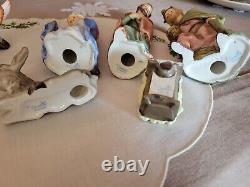 Vintage 12 Piece Goebel Hummel Nativity Porcelain Figurines Germany