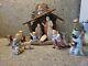 Vintage 14 Piece Goebel Hummel Nativity Porcelain Figurines Germany With Manger