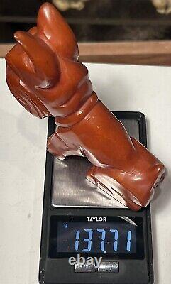 Vintage 1930's Butterscotch Bakelite Catalin Scotty Dog Figurine Tested 137g