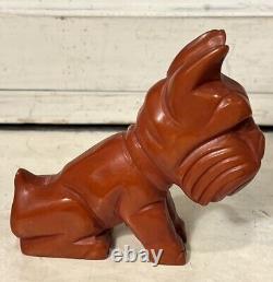 Vintage 1930's Butterscotch Bakelite Catalin Scotty Dog Figurine Tested 137g