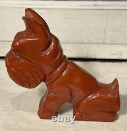 Vintage 1930's Butterscotch Bakelite Catalin Scotty Dog Figurine Tested 137g