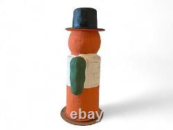 Vintage 1930s German Papier Mâché Pumpkin Man Candy Container Figurine