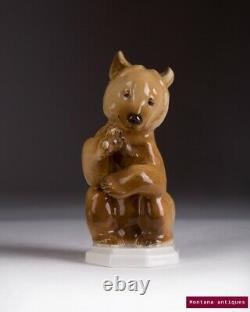 Vintage 1930s Original Germany Collectible figurine Brown Bear ALLACH Marked