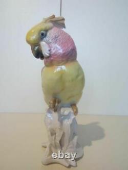 Vintage 1930s Original Rare Figurine Parrot Cockatoo Pink Karl Ens Germany