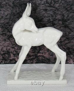 Vintage 1930s Rosenthal German Porcelain Blanc de Chine Deer or Fawn Figurine