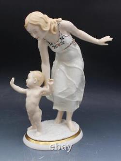 Vintage 1940s Hutschenreuther Porcelain Figural Group Mother & Child