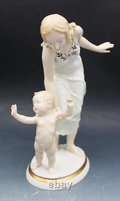 Vintage 1940s Hutschenreuther Porcelain Figural Group Mother & Child