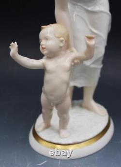 Vintage 1940s Hutschenreuther Porcelain Figural Group Mother & Child