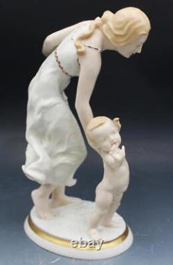 Vintage 1940s Hutschenreuther Porcelain Figural Group Mother & Child