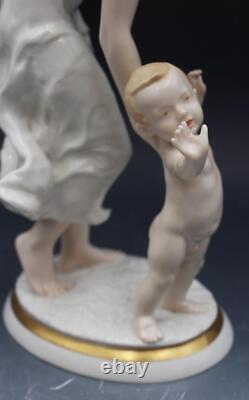 Vintage 1940s Hutschenreuther Porcelain Figural Group Mother & Child