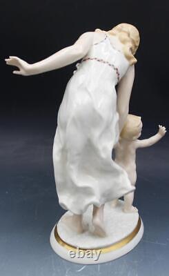 Vintage 1940s Hutschenreuther Porcelain Figural Group Mother & Child