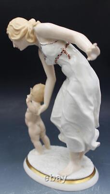 Vintage 1940s Hutschenreuther Porcelain Figural Group Mother & Child