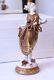 Vintage 1945 Volkstedt German Porcelain Figurine Nymph Dancer In Gold Dress 1