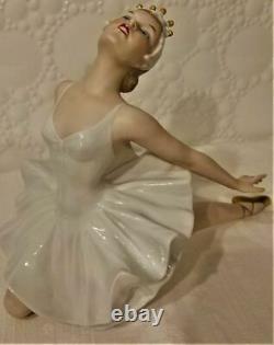 Vintage 1960s original Germany Wallendorf ballerina Porcelain Figurine 21 cm