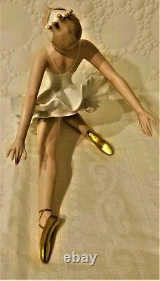 Vintage 1960s original Germany Wallendorf ballerina Porcelain Figurine 21 cm