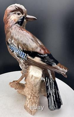 Vintage 1968 GOEBEL W Germany Figurine Black Throated Jay 9 Tall CV94 Porcelain