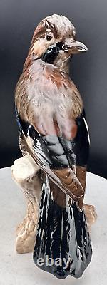 Vintage 1968 GOEBEL W Germany Figurine Black Throated Jay 9 Tall CV94 Porcelain