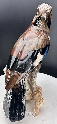 Vintage 1968 GOEBEL W Germany Figurine Black Throated Jay 9 Tall CV94 Porcelain