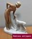 Vintage 20th Original Old Germany Schaubach Kunst Porcelain Nude Girl Marked