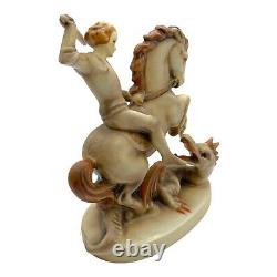 Vintage 7 Goebel Hummel Figurine St. George Slaying the Dragon #55 TMK-3