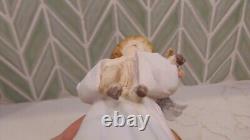 Vintage 8 KAISER W. GERMANY ANGEL & LAMB 722 HAND-PAINTED BISQUE FIGURINE-Rare