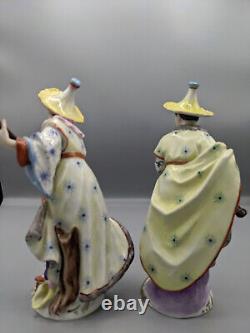 Vintage Aelteste Volkstedt Germany Porcelain Malabar Musicians Figurines 8