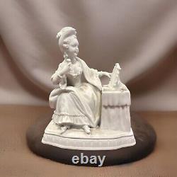 Vintage Antique ISCO Bisque Porcelain Germany Victorian Lady At Dresser Figurine