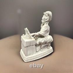 Vintage Antique ISCO Bisque Porcelain Germany Victorian Lady At Dresser Figurine