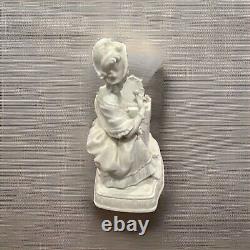 Vintage Antique ISCO Bisque Porcelain Germany Victorian Lady At Dresser Figurine