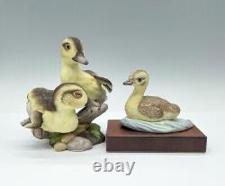 Vintage BOEHM S/2 Figurines #400-79 & #234 Ducks Mallards Canadian Gosling 1978