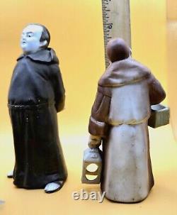 Vintage Bisque Porcelain Monks Germany Set of 3