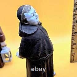 Vintage Bisque Porcelain Monks Germany Set of 3