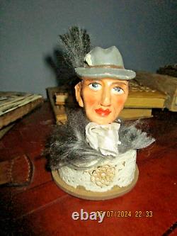 Vintage Candy Container/Figurine men with hat made in Germany