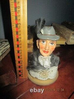 Vintage Candy Container/Figurine men with hat made in Germany