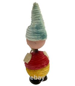 Vintage Candy Container Nodder Bobble Head Santa Elf Toy Painter W. Germany