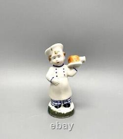 Vintage Chef Child Wearing Uniform Cook Figurine Porcelain Hand Painted Germany