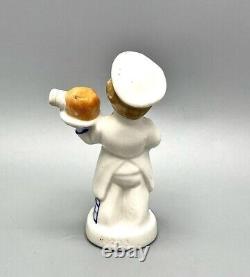 Vintage Chef Child Wearing Uniform Cook Figurine Porcelain Hand Painted Germany