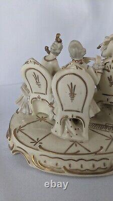 Vintage Dresden Art Musician Porcelain Figurines Germany 11 Large Gold