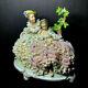 Vintage Dresden Art Porcelain Lace Victorian Figurine-2 Girls With Birds