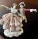 Vintage Dresden Dancing Couple Lace Figure