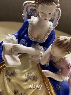 Vintage Dresden Figurine Mother and daughter Family made Germany