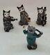 Vintage Dresden Germany 4 Pc. Musician Cat Band Playing Instruments Conductor