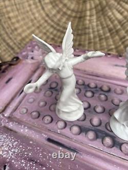 Vintage Dresden Germany White Porcelain Figurines Angels Band 4 (one chipped)